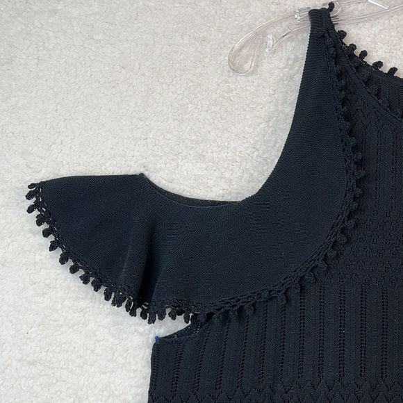 Jonathan Simkhai Womens Black Knit Cold Shoulder Top SIZE 20 PLUS SIZE - Picture 5 of 7